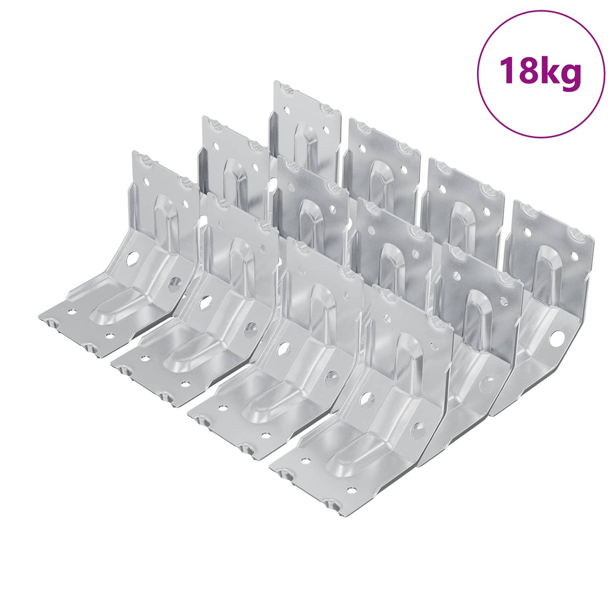 Vidaxl beugel 212 pcs verzinkt 106 x 55 x 1,5mm staal
