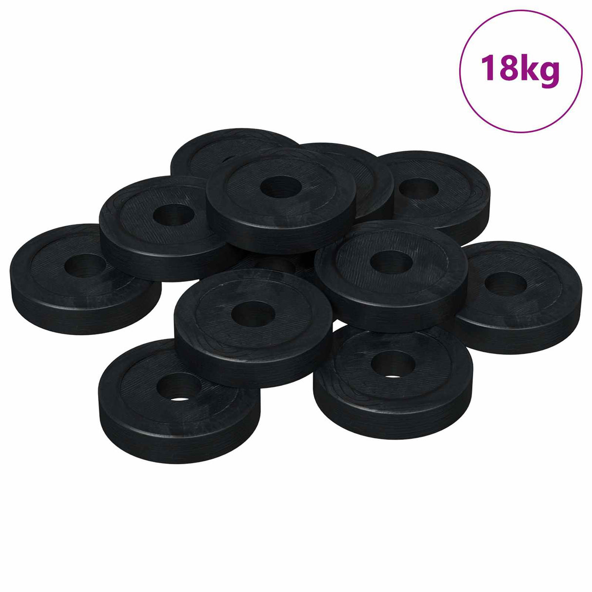 Vidaxl geschikt voor vlakke ringen 36000 pcs zwart ∅15 x 3 mm