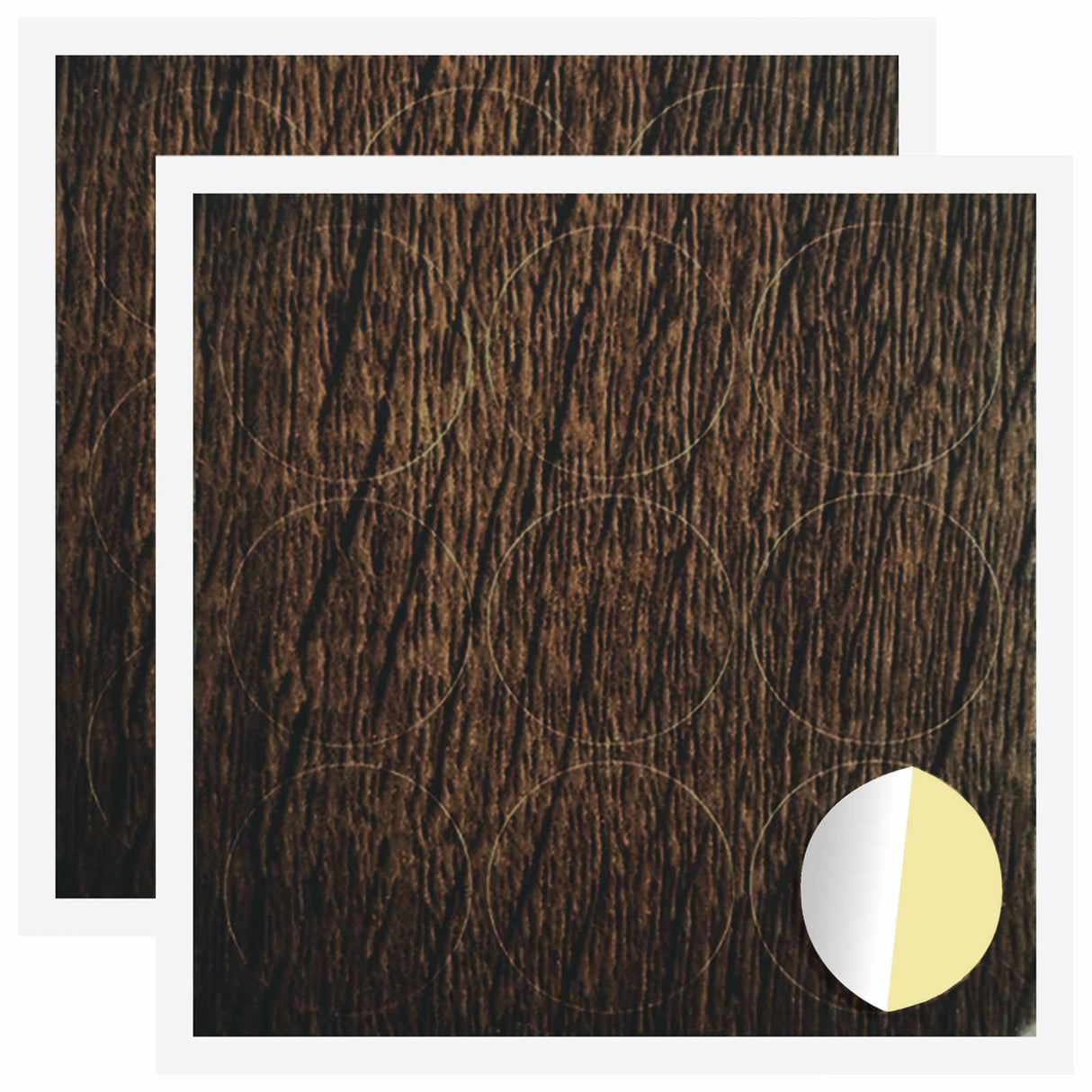 Vidaxl zelfklevende schroefhoes 2 pcs bruin eiken ø 20 x 0,5 mm