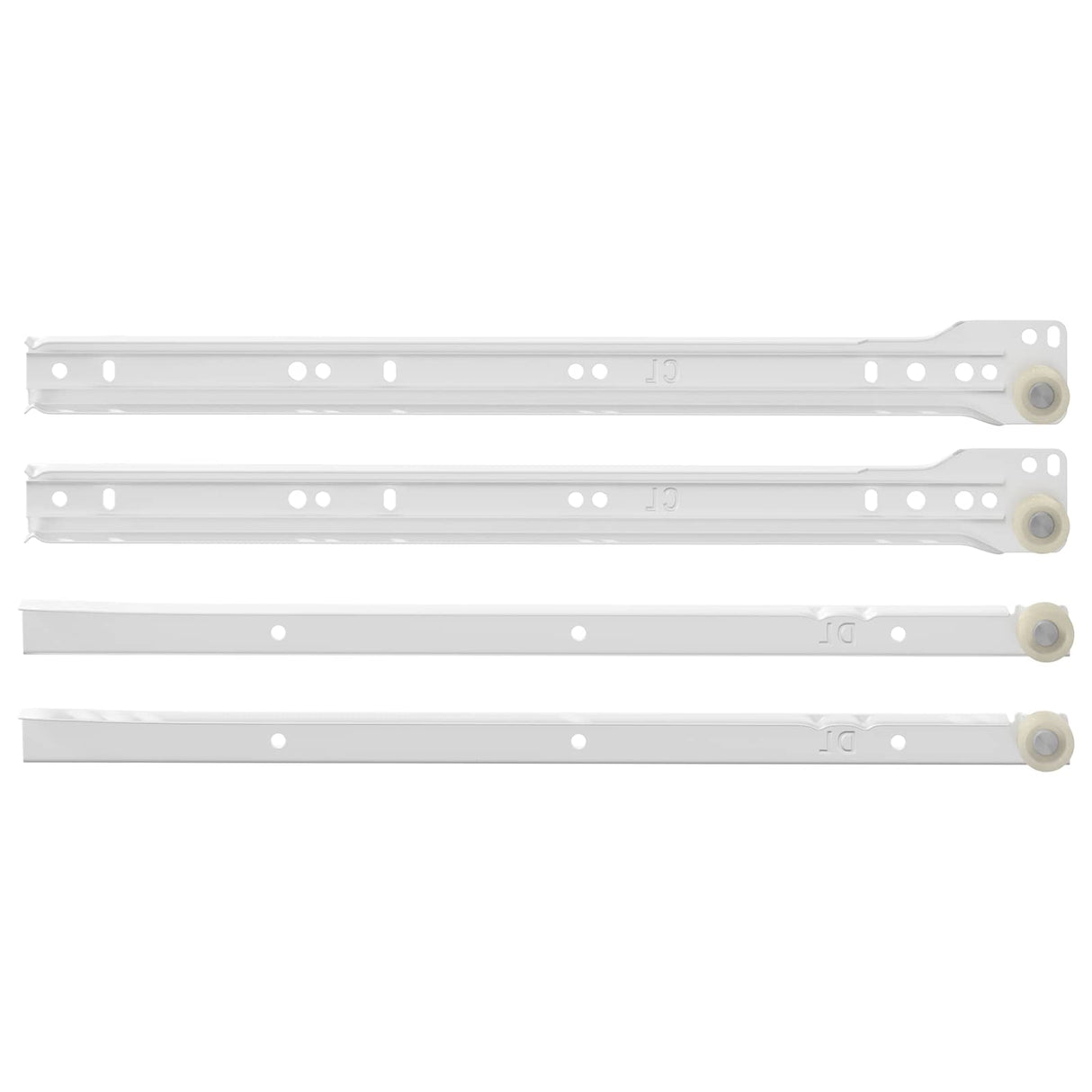 Vidaxl ladegeleider 2 pcs wit 350 mm staal