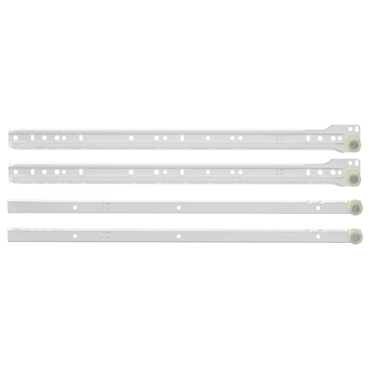Vidaxl ladegeleider 12 pcs wit 450 mm staal
