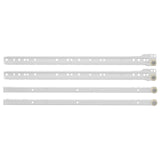 Vidaxl ladegeleider 12 pcs wit 450 mm staal