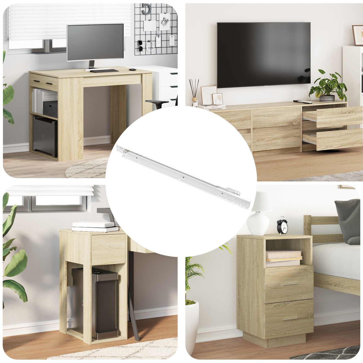 Vidaxl ladegeleider 49 pcs wit staal