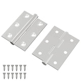 Vidaxl scharnier 2 pcs zilver 50 x 38 x 1,3 mm staal
