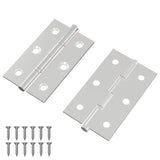 Vidaxl scharnier effen 2 pcs zilver 58 x 35 x 1 mm staal