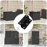 Vidaxl scharnier 537 pcs zwart 38 x 17 x 60 mm ijzer