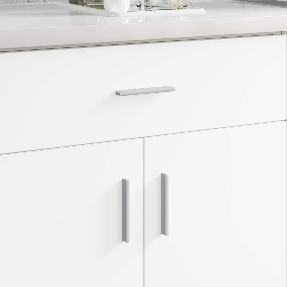 Vidaxl handvat effen 828 pcs zilver 105.7 x 7.4 x 15.5 mm aluminium