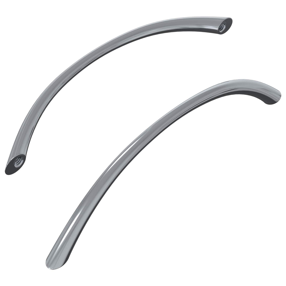 Vidaxl handvat 2 pcs zilver 107 x 3.6 x 23 mm roestvrij staal