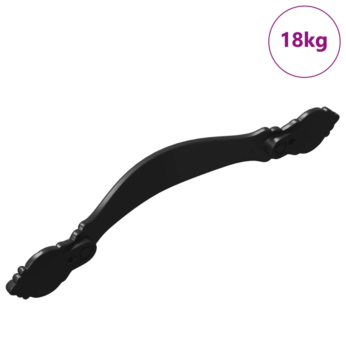 Vidaxl handvat 968 pcs zwart zinklegering