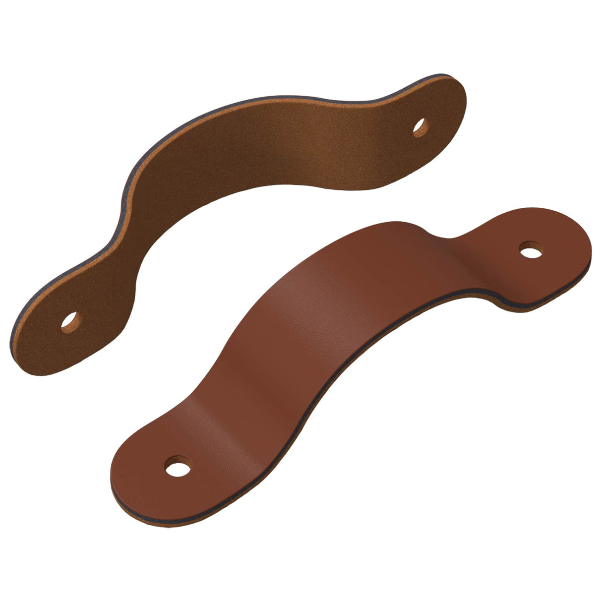 Vidaxl kast handvatten 2 pcs bruin 140 x 25 x 2,3 mm pu