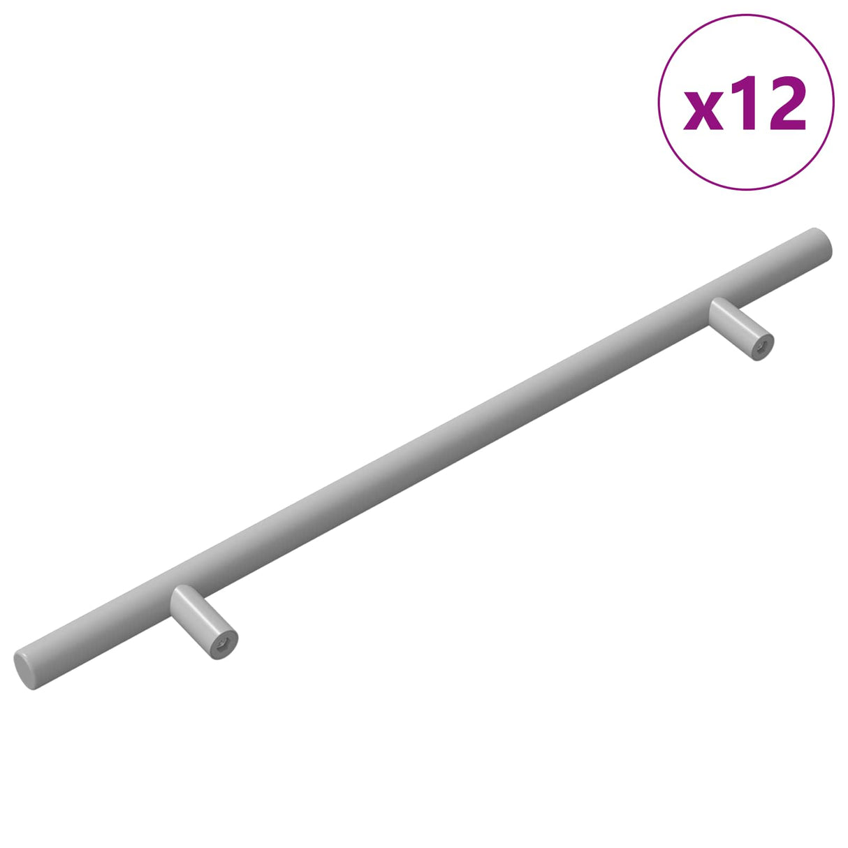 Vidaxl kasthandgreep 12 pcs zilver 300 mm roestvrij staal