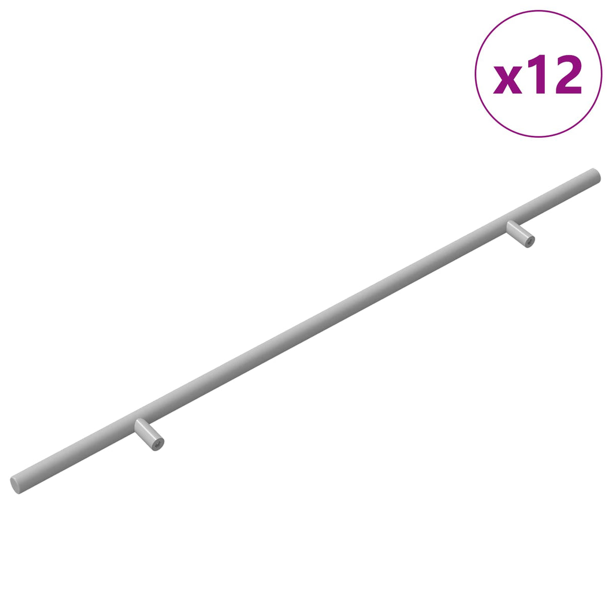 Vidaxl handvat 12 pcs zilver 500 mm staal