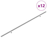 Vidaxl kasthandgreep 12 pcs zilver 700mm roestvrij staal