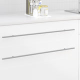Vidaxl kasthandgreep 12 pcs zilver 800 mm roestvrij staal
