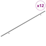 Vidaxl kasthandgreep 12 pcs zilver 800 mm roestvrij staal