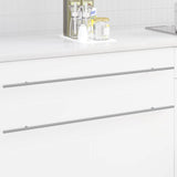 Vidaxl kasthandgreep 12 pcs zilver 900 mm roestvrij staal