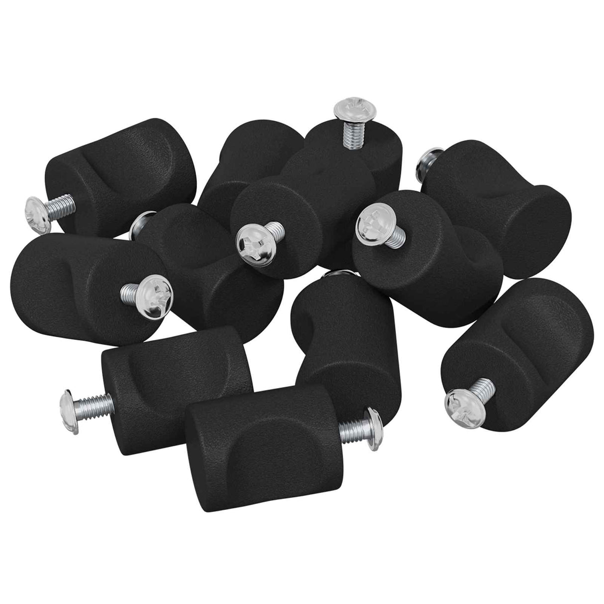 Vidaxl kastknop 12 pcs zwart 18 x 23 mm ijzer