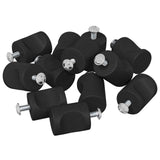 Vidaxl kastknop 12 pcs zwart 18 x 23 mm ijzer