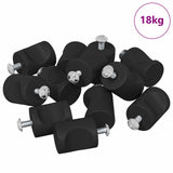Vidaxl kastknop 1011 pcs zwart ijzer