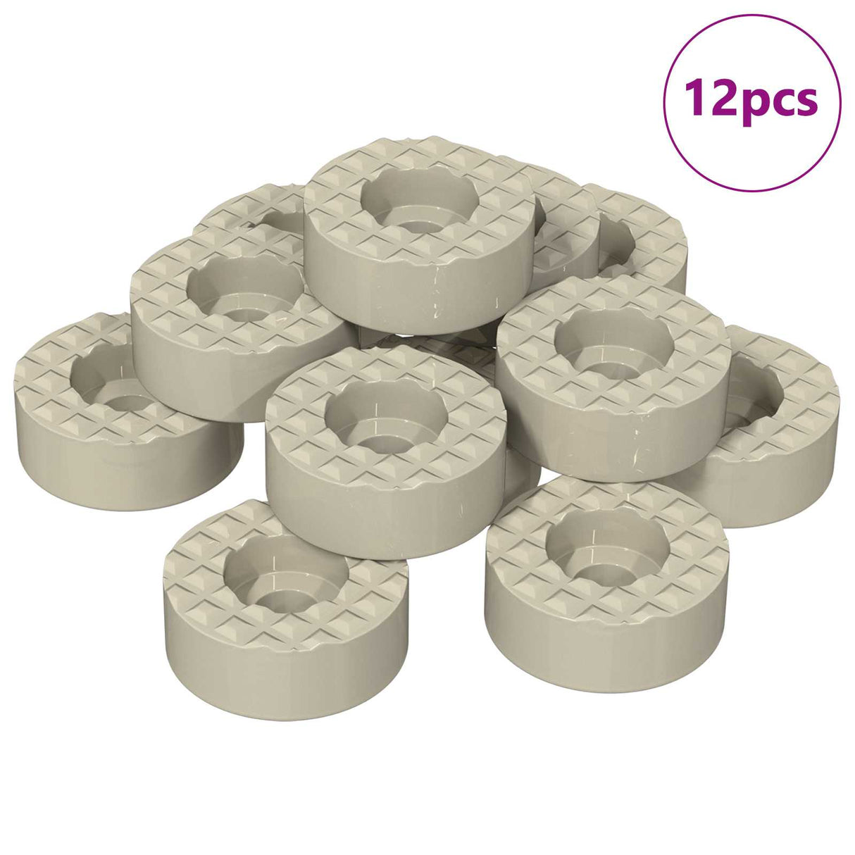 Vidaxl stoelpoot vloerbeschermers 12 pcs doorzichtig ø 15 x 16 mm pvc
