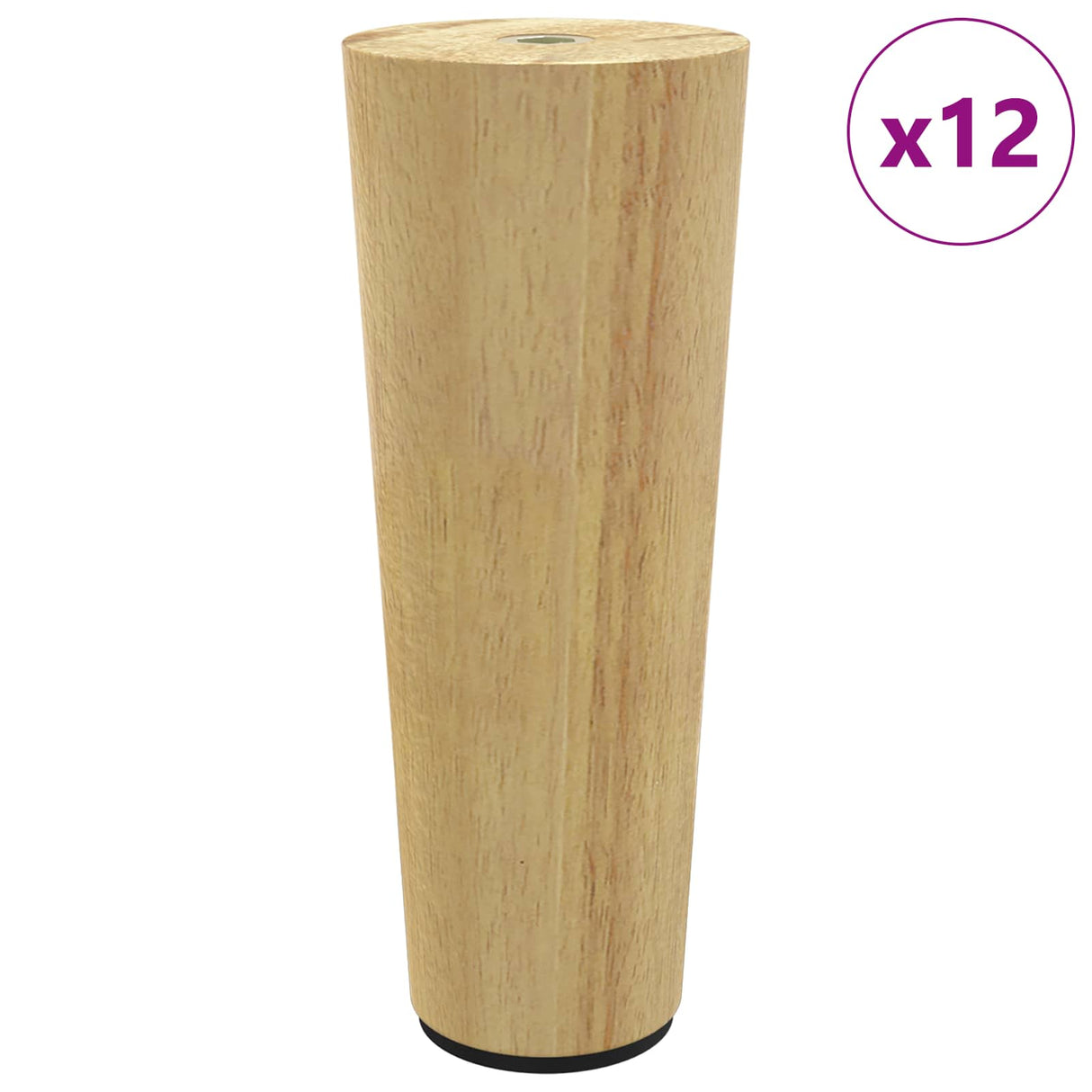 Vidaxl meubelpoten 12 pcs bruin ø 44 x 100 mm massief eucalyptus hout