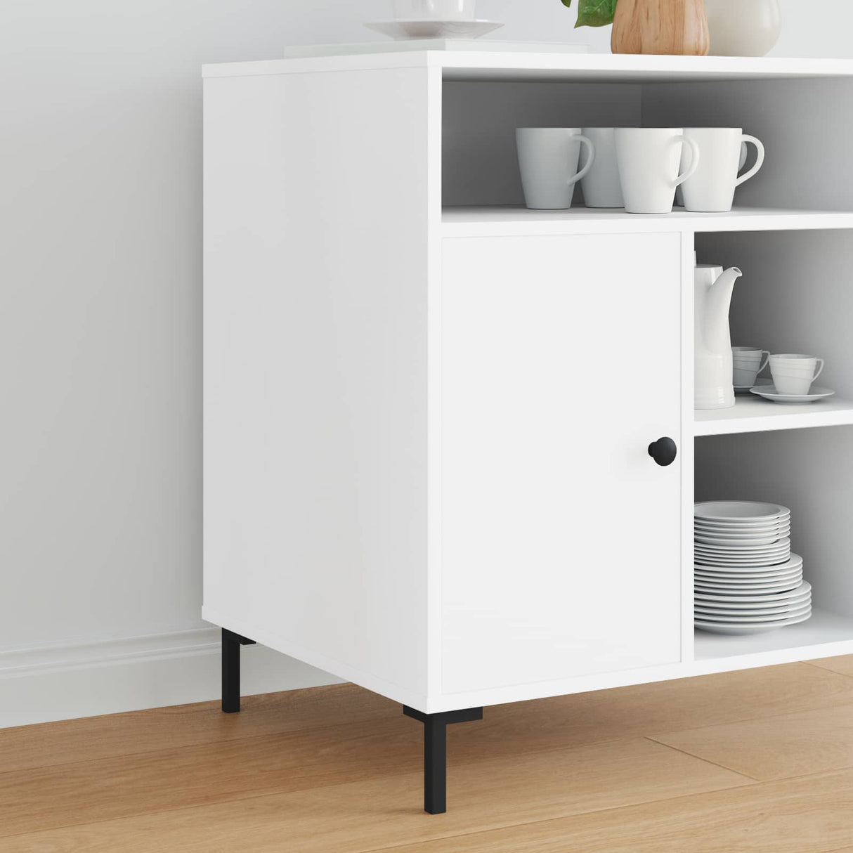 Vidaxl staande poten 2 pcs zwart 57 x 57 x 100 mm ijzer