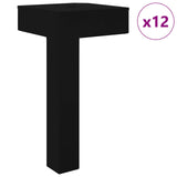 Vidaxl staande poten 12 pcs zwart 57 x 57 x 100 mm ijzer