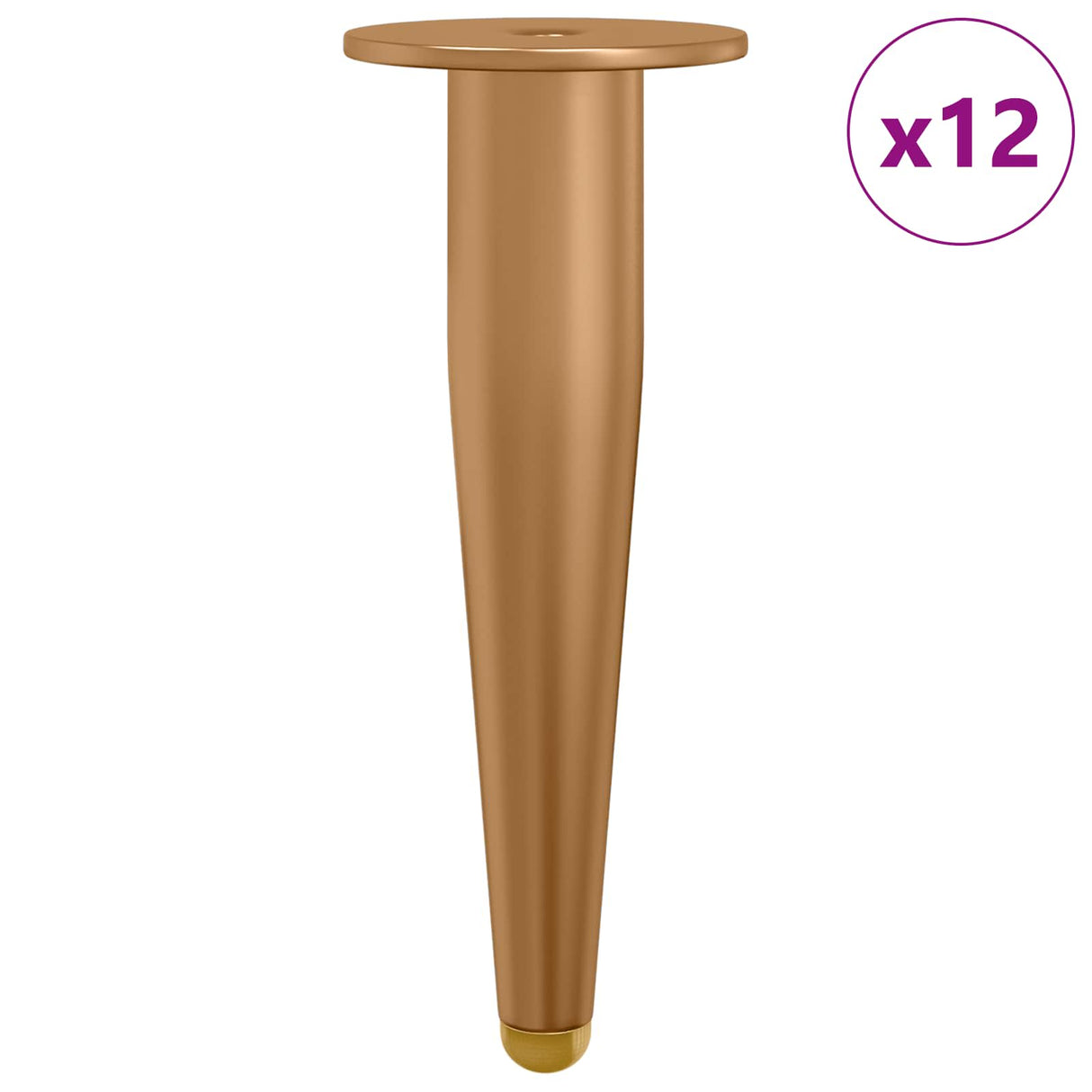 Vidaxl staande poten 12 pcs goud 98 x 40 mm ijzer