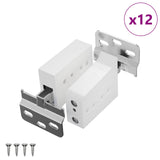 Vidaxl kast hangbeugel 12 pcs wit 70 x 48 x 19 mm ijzer en plastic