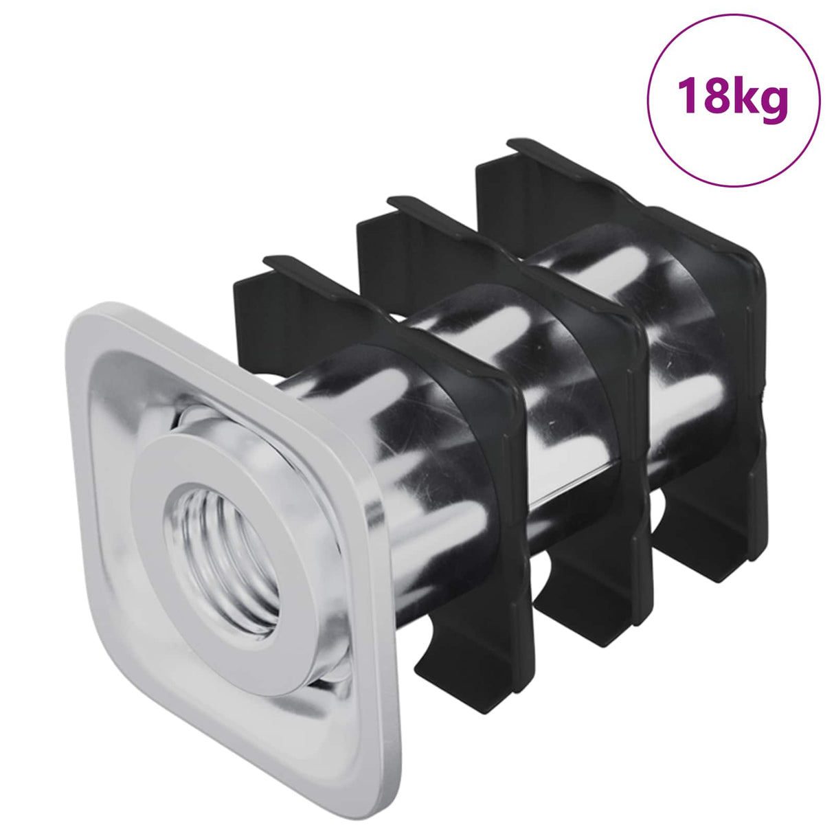 Vidaxl draadbuis invoeg 1818 pcs zwart en zilver 15,8 x 15,8 x 22,5 mm