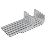 Vidaxl zeskantsleutel 12 pcs zilver 32 x 86 mm staal