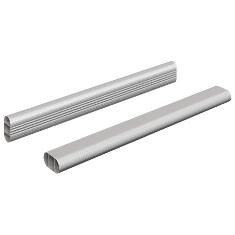 Vidaxl kaststaaf 2 pcs zilver 764 x 15 x 29 mm aluminium legering