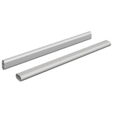 Vidaxl kaststaaf 2 pcs zilver 764 x 15 x 29 mm aluminium legering