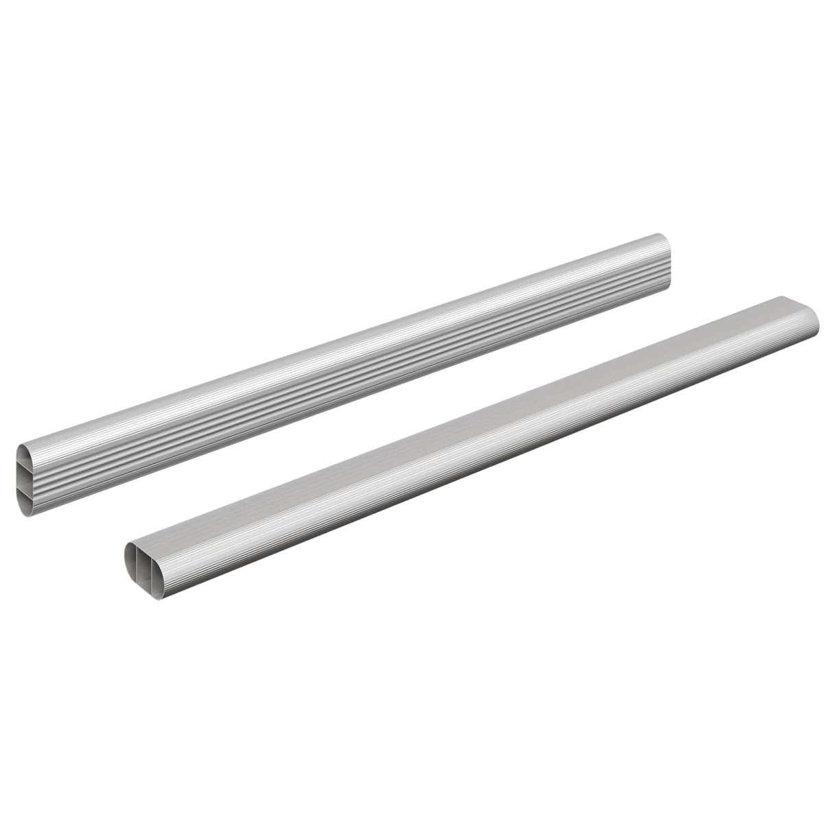 Vidaxl kaststaaf 2 pcs zilver 764 x 15 x 29 mm aluminium legering
