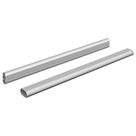 Vidaxl kaststaaf 2 pcs zilver 764 x 15 x 29 mm aluminium legering