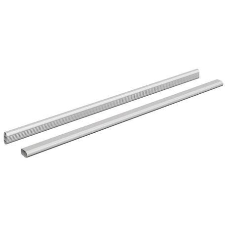 Vidaxl kaststaaf 2 pcs zilver 764 x 15 x 29 mm aluminium legering