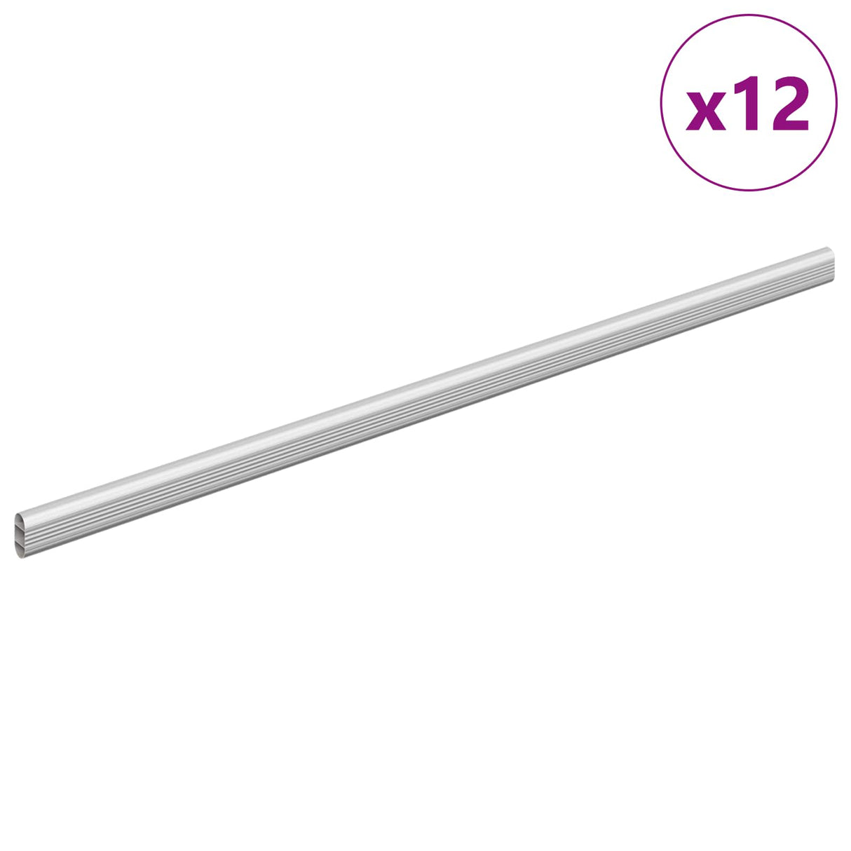 Vidaxl kaststaaf 12 pcs zilver 764 x 15 x 29 mm aluminium legering