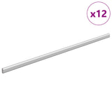 Vidaxl kaststaaf 12 pcs zilver 764 x 15 x 29 mm aluminium legering