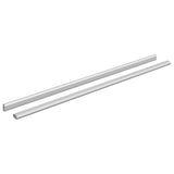 Vidaxl kaststaaf 2 pcs zilver 764 x 15 x 29 mm aluminium legering