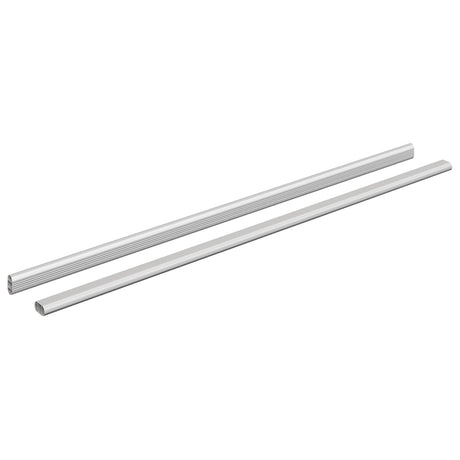 Vidaxl kaststaaf 2 pcs zilver 764 x 15 x 29 mm aluminium legering