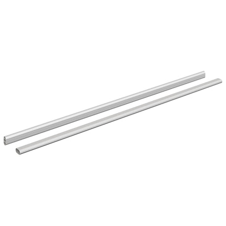 Vidaxl kaststaaf 2 pcs zilver 764 x 15 x 29 mm aluminium legering