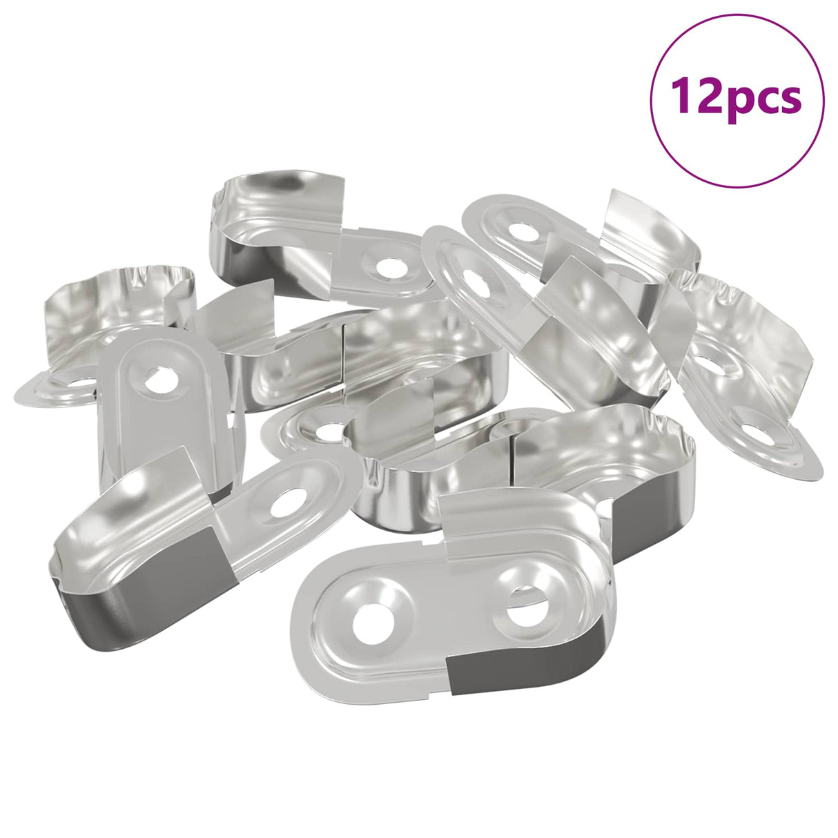 Vidaxl kast stang beugel 12 pcs wit zink 40 x 18 x 10 mm ijzer