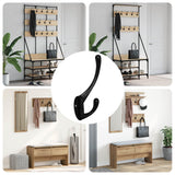 Vidaxl kledinghaak 346 pcs zwart 102 x 29 x 47mm zinklegering