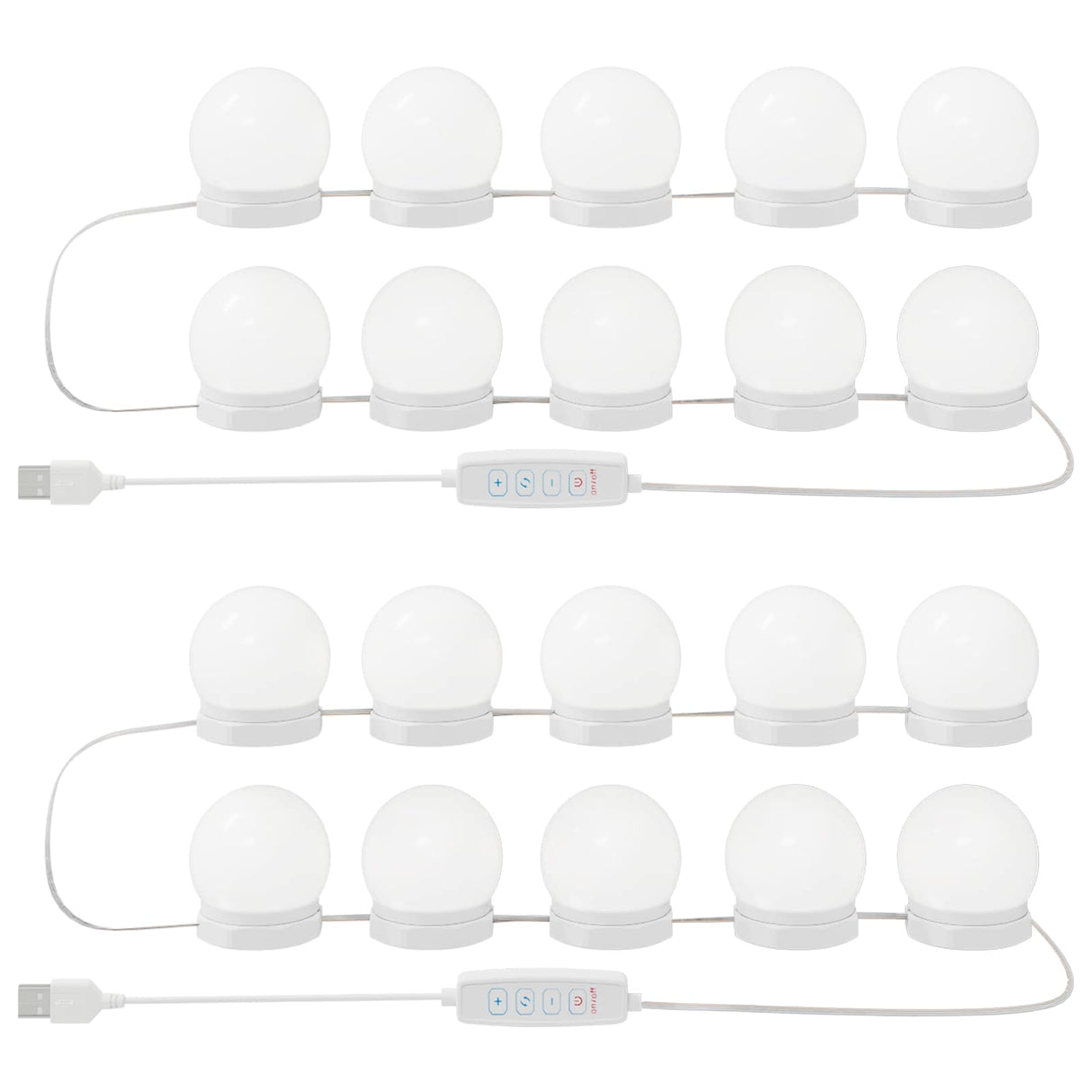 Vidaxl spiegel lichten 2 pcs wit 4.5 x 4.5 x 4.8 cm kunststof