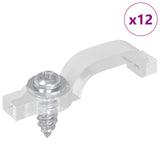 Vidaxl led strip clips 12 pcs doorzichtig 23,8 x 7,3 x 4,3 mm