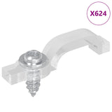 Vidaxl led strip clips 12 pcs doorzichtig 23,8 x 7,3 x 4,3 mm