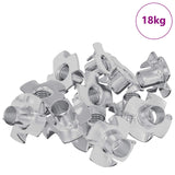 Vidaxl gestanste t-moer 7200 pcs zilver m6 mm staal