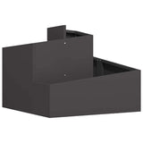 Vidaxl tuin bloempot zwart 60 x 60 x 50 cm koudgewalst staal