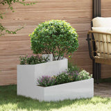 Vidaxl tuin bloempot zilver 60 x 60 x 50 cm gegalvaniseerd staal