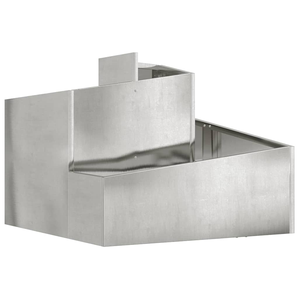 Vidaxl tuin bloempot zilver 60 x 60 x 50 cm gegalvaniseerd staal